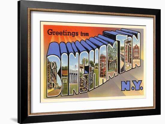 Greetings from Binghamton, New York-null-Framed Art Print