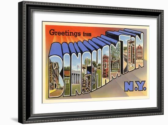 Greetings from Binghamton, New York-null-Framed Art Print