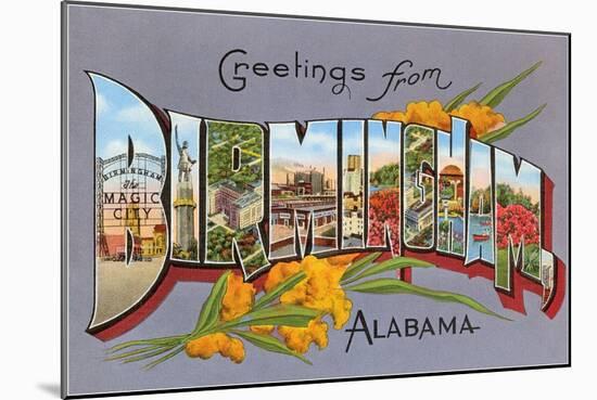 Greetings from Birmingham, Alabama-null-Mounted Art Print