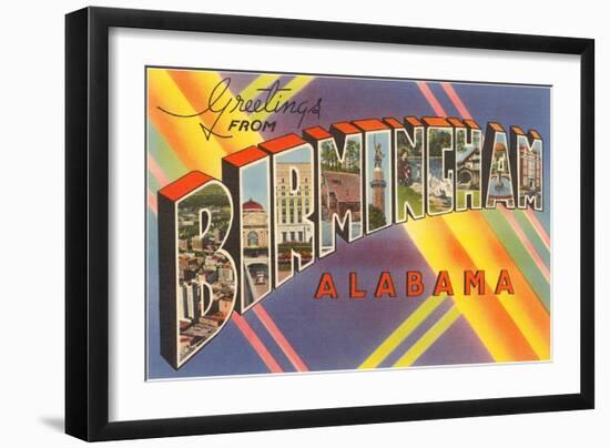 Greetings from Birmingham, Alabama-null-Framed Art Print