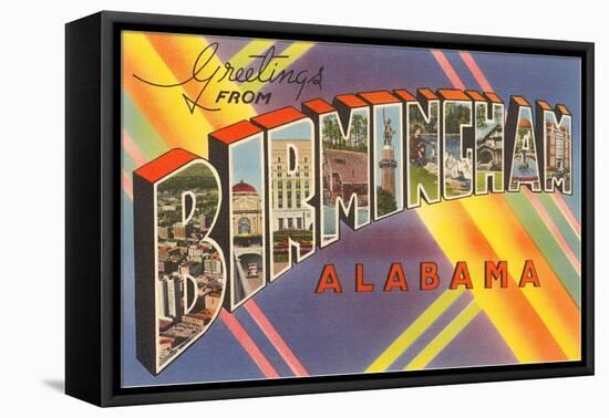 Greetings from Birmingham, Alabama-null-Framed Stretched Canvas