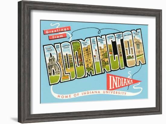 Greetings from Bloomington, Indiana-null-Framed Art Print