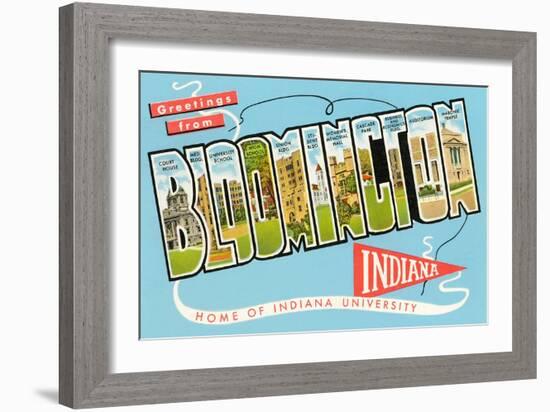 Greetings from Bloomington, Indiana-null-Framed Art Print