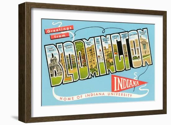 Greetings from Bloomington, Indiana-null-Framed Art Print
