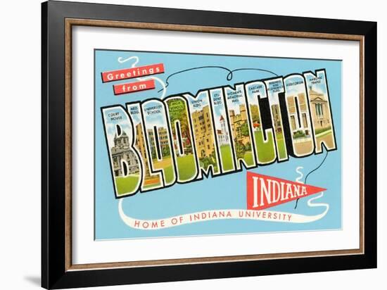 Greetings from Bloomington, Indiana-null-Framed Art Print