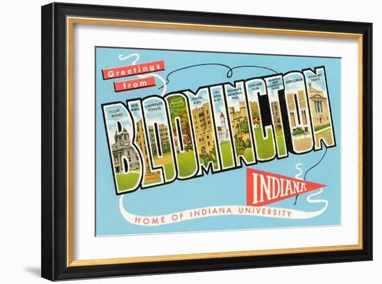 Greetings from Bloomington, Indiana-null-Framed Art Print