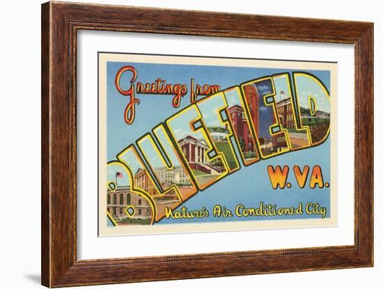 Greetings from Bluefield, West Virginia-null-Framed Art Print