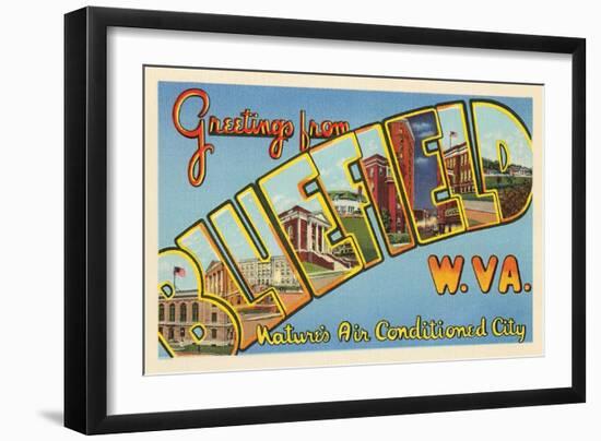 Greetings from Bluefield, West Virginia-null-Framed Art Print