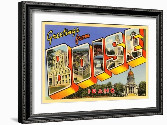 Greetings from Boise, Idaho-null-Framed Art Print