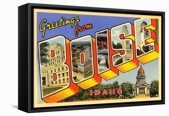 Greetings from Boise, Idaho-null-Framed Stretched Canvas