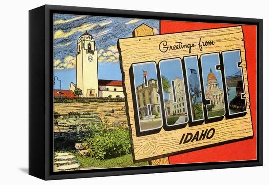 Greetings from Boise, Idaho-null-Framed Stretched Canvas