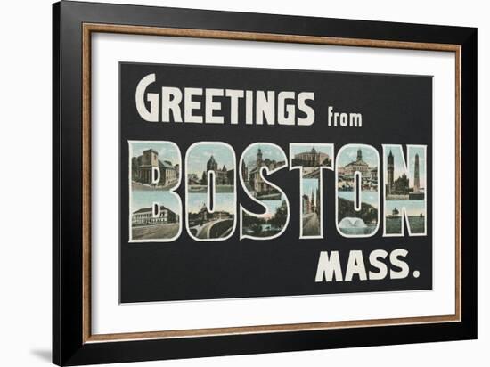 Greetings from Boston-Wild Apple Portfolio-Framed Art Print