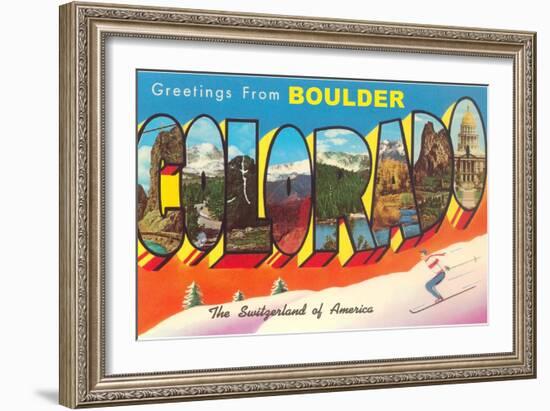 Greetings from Boulder-null-Framed Art Print