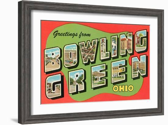 Greetings from Bowling Green, Ohio-null-Framed Art Print
