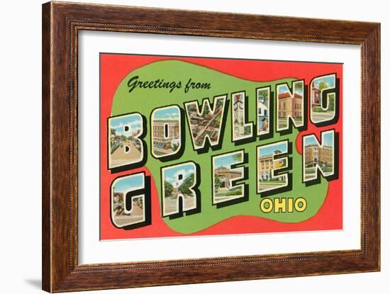 Greetings from Bowling Green, Ohio-null-Framed Art Print