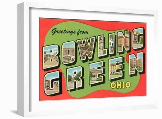 Greetings from Bowling Green, Ohio-null-Framed Art Print