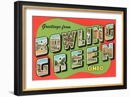 Greetings from Bowling Green, Ohio-null-Framed Art Print