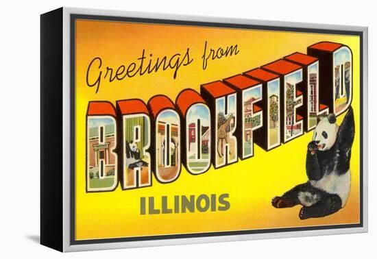 Greetings from Brookfield, Illinois-null-Framed Stretched Canvas