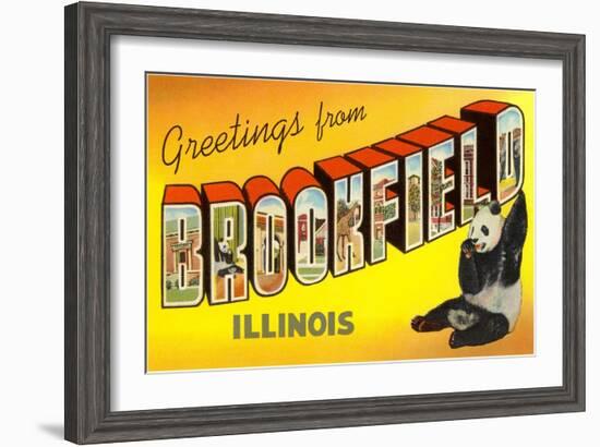 Greetings from Brookfield, Illinois-null-Framed Art Print