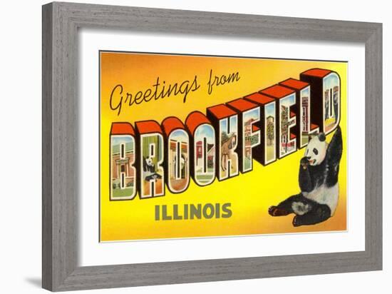 Greetings from Brookfield, Illinois-null-Framed Art Print