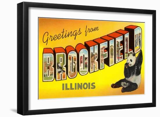 Greetings from Brookfield, Illinois-null-Framed Art Print