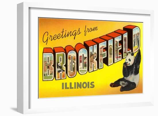 Greetings from Brookfield, Illinois-null-Framed Art Print