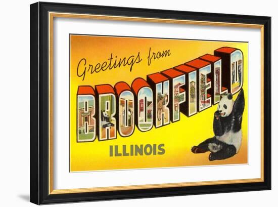 Greetings from Brookfield, Illinois-null-Framed Art Print