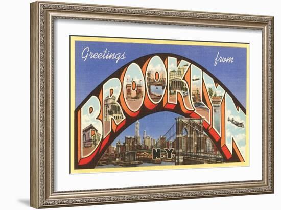 Greetings from Brooklyn, New York-null-Framed Art Print