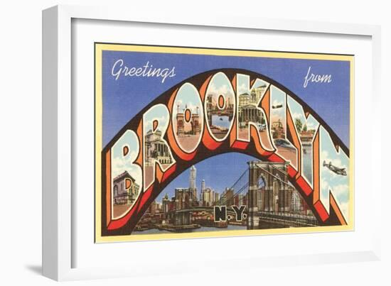 Greetings from Brooklyn, New York-null-Framed Art Print