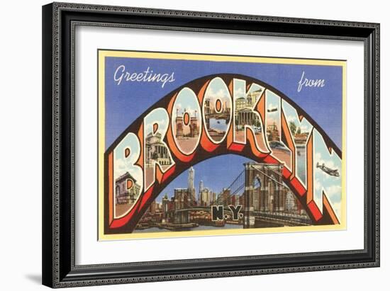 Greetings from Brooklyn, New York-null-Framed Art Print