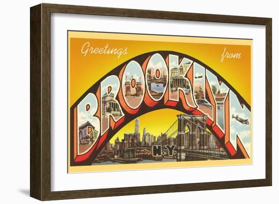 Greetings from Brooklyn-null-Framed Art Print