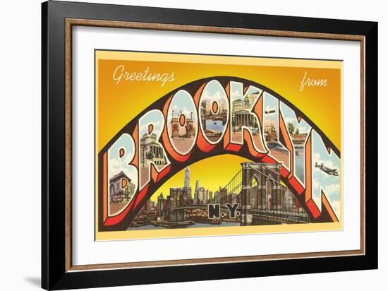 Greetings from Brooklyn-null-Framed Art Print