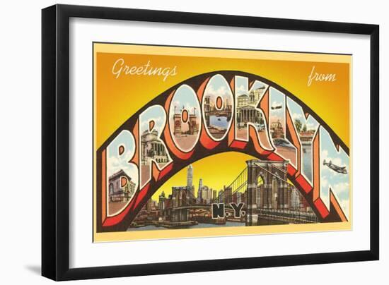 Greetings from Brooklyn-null-Framed Art Print