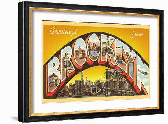 Greetings from Brooklyn-null-Framed Art Print