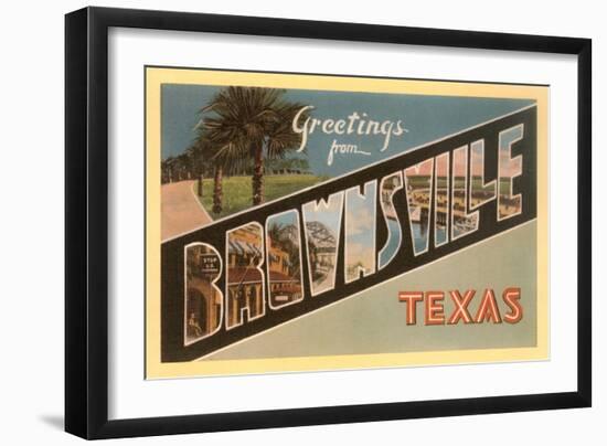 Greetings from Brownsville, Texas-null-Framed Art Print