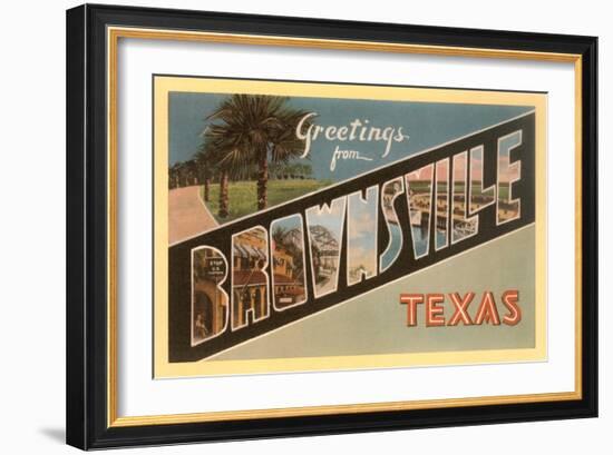 Greetings from Brownsville, Texas-null-Framed Art Print