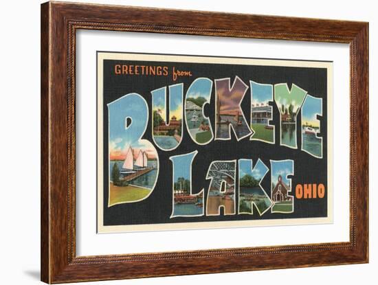 Greetings from Buckeye Lake, Ohio-null-Framed Art Print