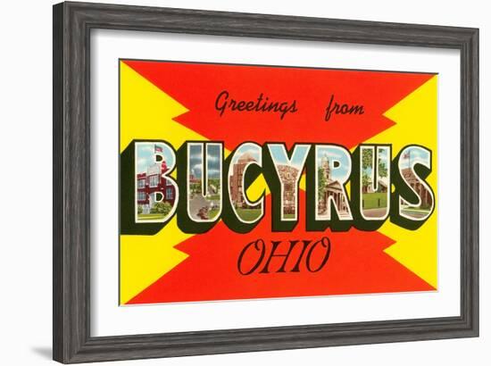 Greetings from Bucyrus, Ohio-null-Framed Art Print