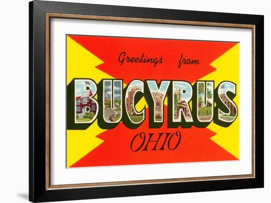 Greetings from Bucyrus, Ohio-null-Framed Art Print