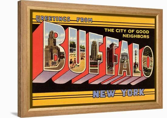 Greetings from Buffalo, New York-null-Framed Stretched Canvas