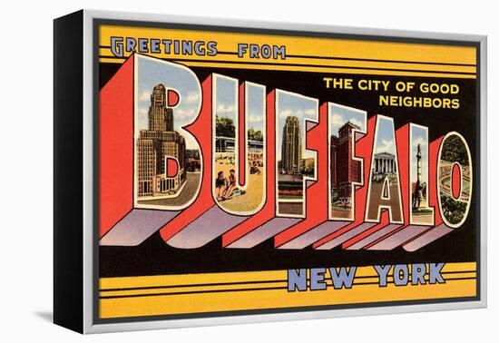 Greetings from Buffalo, New York-null-Framed Stretched Canvas