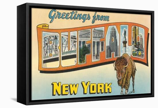 Greetings from Buffalo, New York-null-Framed Stretched Canvas