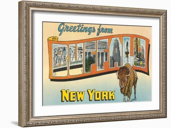 Greetings from Buffalo, New York-null-Framed Art Print