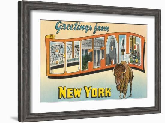 Greetings from Buffalo, New York-null-Framed Art Print