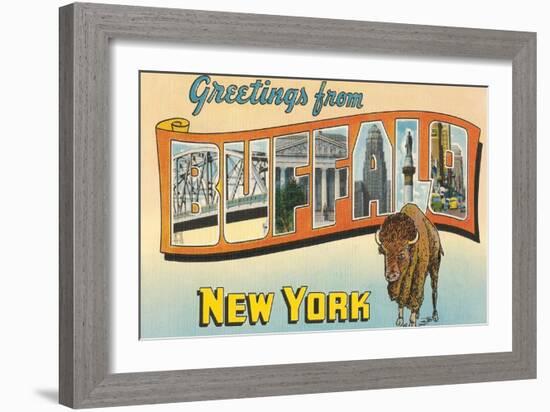 Greetings from Buffalo, New York-null-Framed Art Print