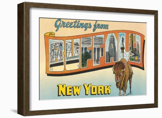 Greetings from Buffalo, New York-null-Framed Art Print