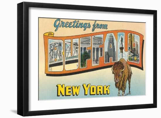 Greetings from Buffalo, New York-null-Framed Art Print