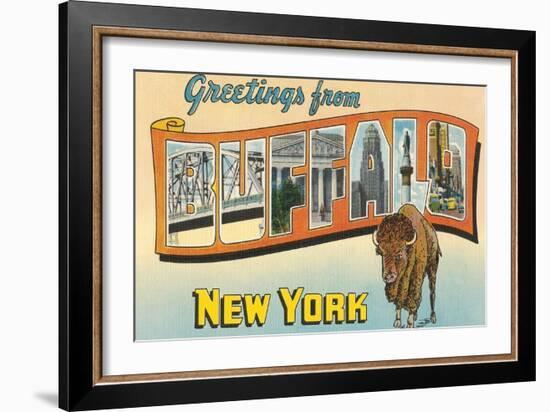 Greetings from Buffalo, New York-null-Framed Art Print