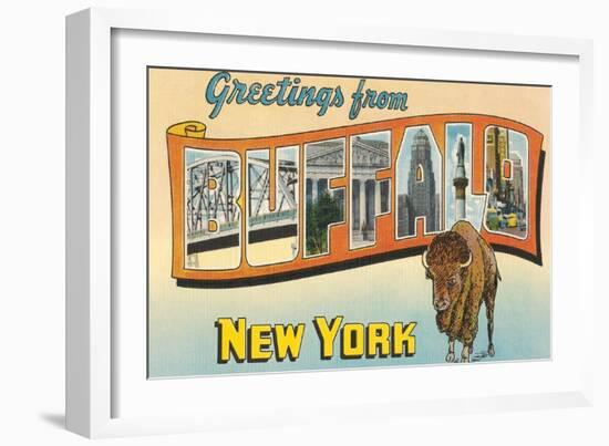 Greetings from Buffalo, New York-null-Framed Art Print