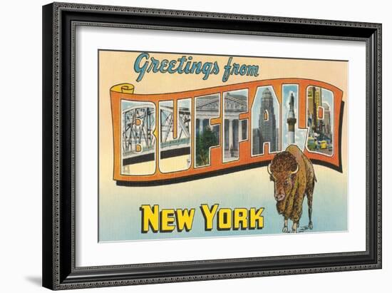 Greetings from Buffalo, New York-null-Framed Art Print